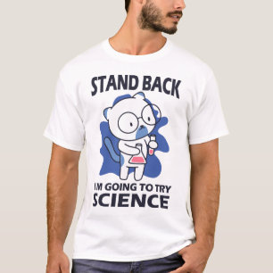 T-shirt Reculez - Cher scientifique chat adorabile expérim