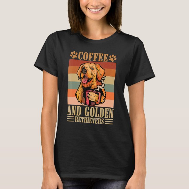 T-shirt Récupérateur De Café Et D'Or Avec Café (Devant)
