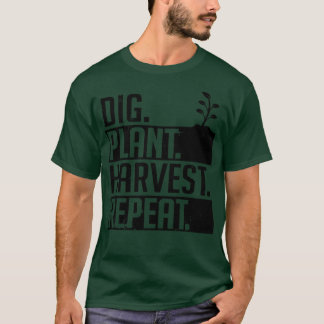 T-shirt Récupération de la récolte plante de creusage
