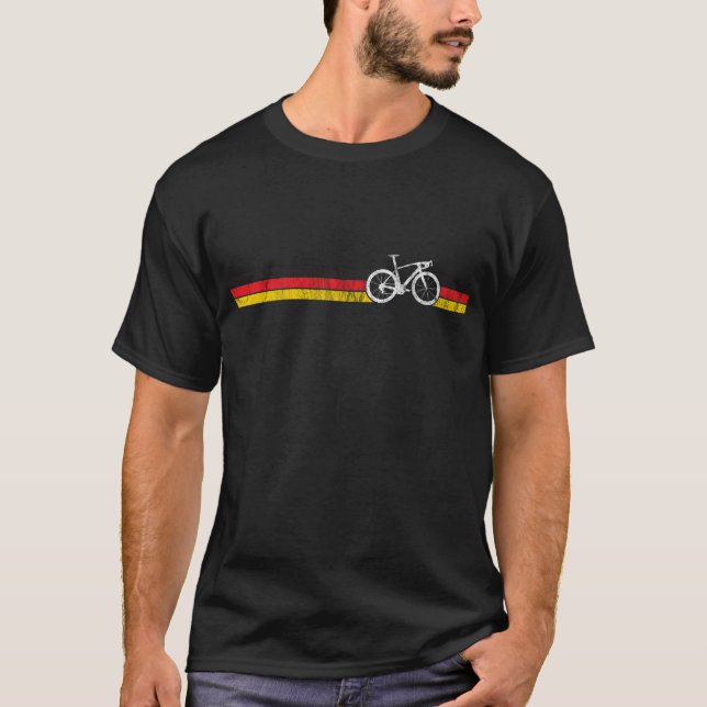 T-shirt Recyclage allemand de emballage de drapeau de vélo (Devant)