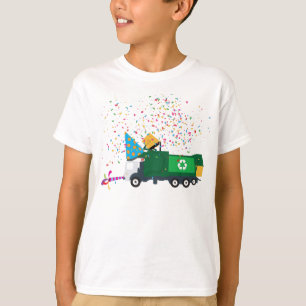 T-shirt Recyclage de la fête des camions à ordures