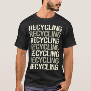 T-shirt Recyclage de texte blanc