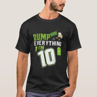 T-shirt Recyclage des ordures 10 ans vieux camion ordures