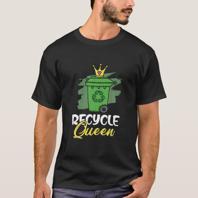 T-shirt Recycle Queen Save Environment Retour À L'École Fi (Devant)