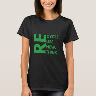 T-shirt Recycle Réutiliser Renouveler l'environnement de J