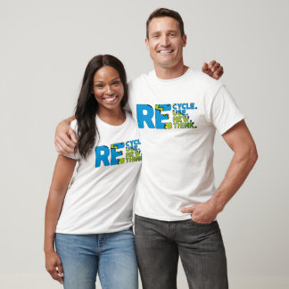 T-shirt REcycle Utiliser une nouvelle pensée - Motif de la