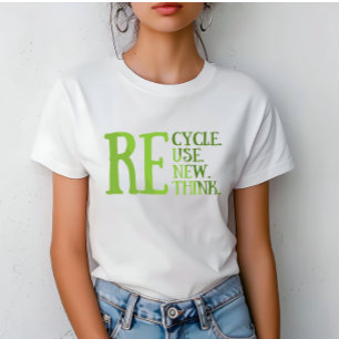 T-shirt Recycler réduire la réutilisation renouveler repen