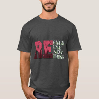 T-shirt Recycler réutiliser le Jour des terres de repenser