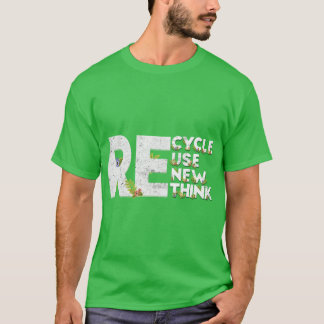T-shirt Recycler réutiliser Renouveler le Jour des terres 