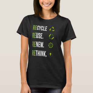 T-shirt Recycler réutiliser Renouveler l'environnement de 