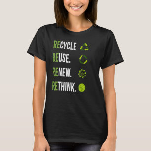 T-shirt Recycler réutiliser Renouveler l'environnement de 