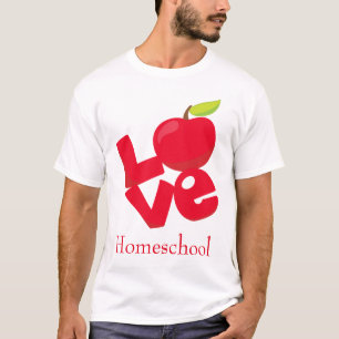 T-shirt Red Apple Love Homeschool