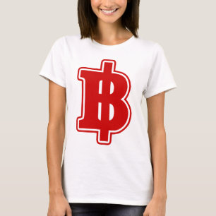 T-shirt RED BAHT SIGNER ฿ Thai Money Devise ฿