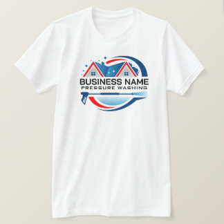 T-shirt Red Blue Power Wash House Cleaning Services