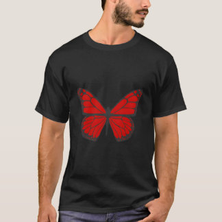 T-shirt Red Butterfly Aesthetic Grunge Soft