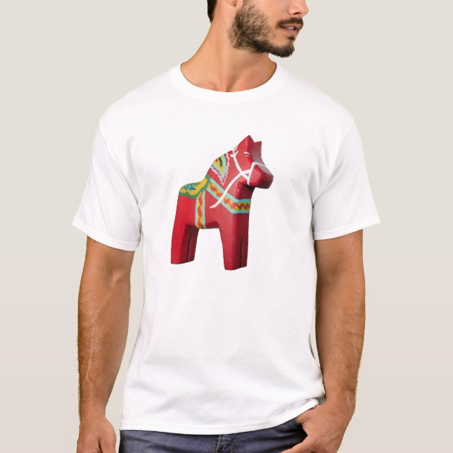 T-shirt Red Dala Horse (Devant)