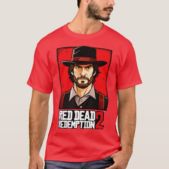 T-shirt red dead redemption 2 Arthur Morgan (Devant)