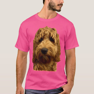 T-shirt Red Doodle Dog retro