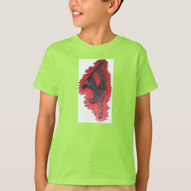 T-shirt Red explosion garçons snowboardeur (Devant)