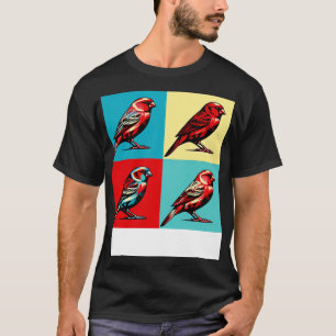 T-shirt Red Factor Canary Art Cool Birds