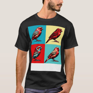 T-shirt Red Factor Canary Art Cool Birds
