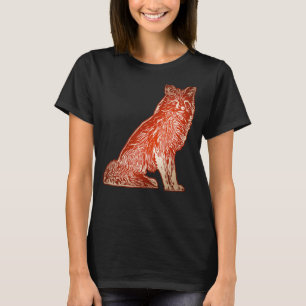 T-shirt Red fox animal forestier sauvage prédateur avec re