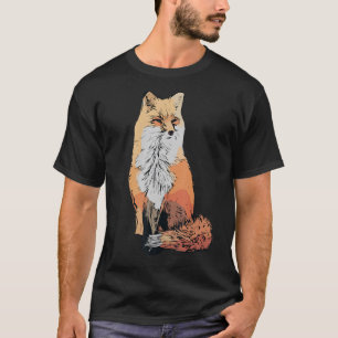 T-shirt Red fox conception forêt animal sauvage prédateur