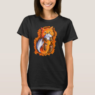 T-shirt Red Fox Feuilles Renards Renards mignons Renard Ba