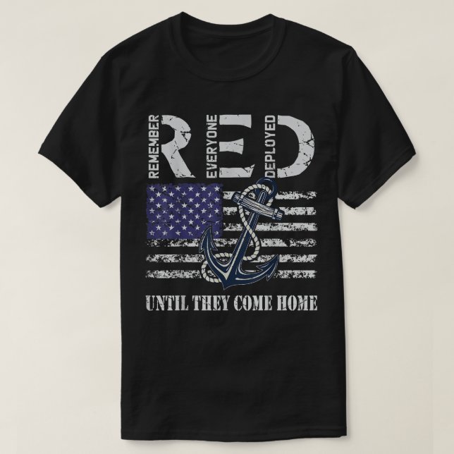 T-shirt Red Friday Militaire Déployé Marine Soldat US Drap (Design devant)