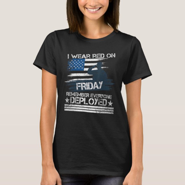 T-shirt Red Friday Militaire Souvenez-vous de tous les mil (Devant)