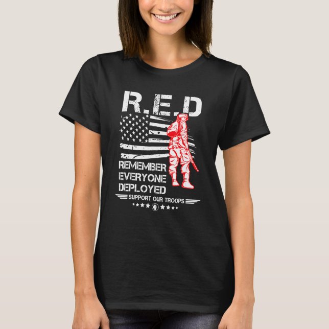 T-shirt Red Friday Militaire vétéran se souvenir de tout l (Devant)