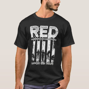 T-shirt Red Friday Militaire vétéran se souvenir de tout l