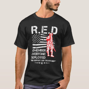 T-shirt Red Friday Militaire vétéran se souvenir de tout l