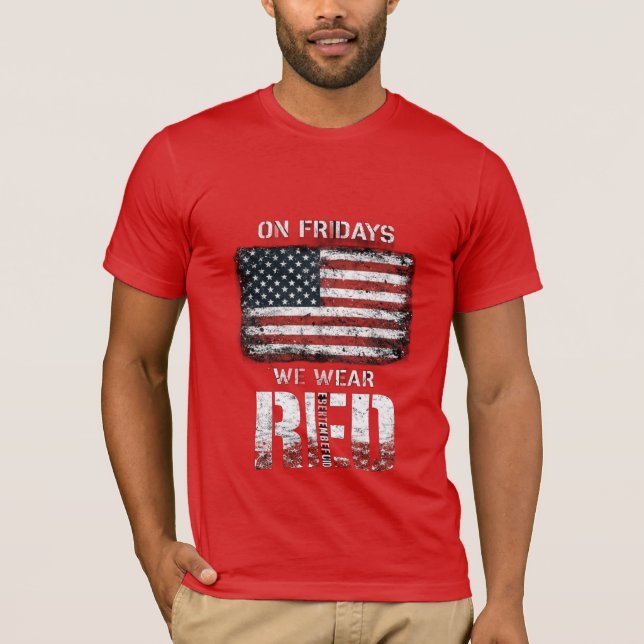 T-shirt RED Friday: Remember Everyone Deployed (Devant)