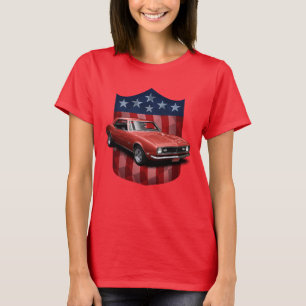 T-shirt Red Great American Shield Camaro Ladies T