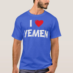 T-shirt Red Heart Femmes Hommes Vacances I Love Yemen