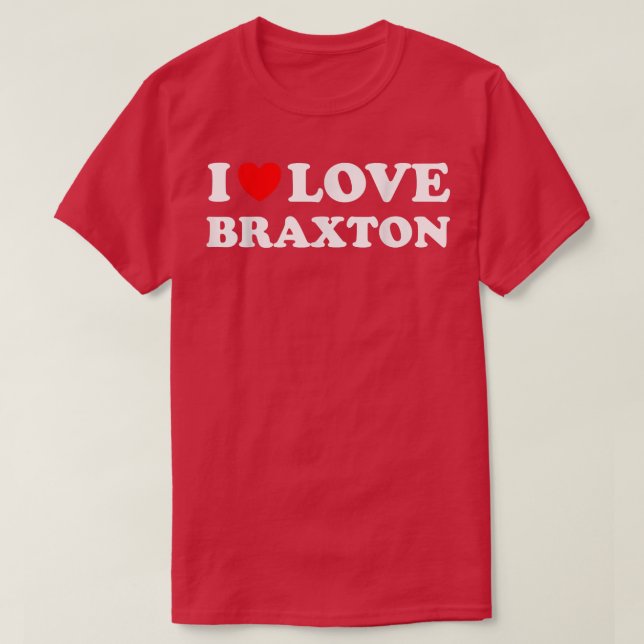 T-shirt Red Heart I Love Braton (Design devant)
