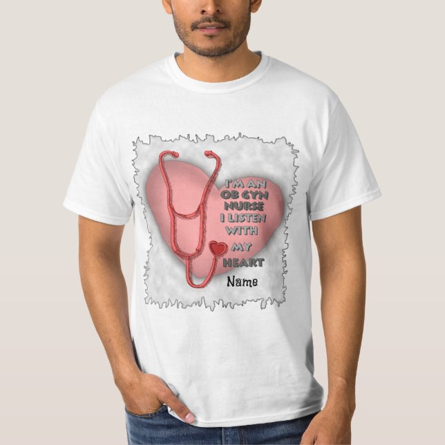 T-shirt Red Heart ObGyn Nurse (Devant)
