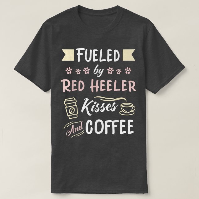 T-shirt Red Heeler Maman Australian Cattle Chien Lover caf (Design devant)