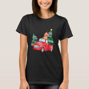 T-shirt Red Heeler Ride Red Truck Christmas Australian Cat