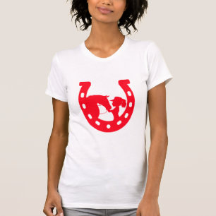 T-shirt Red Horseshoe Girl and Horse