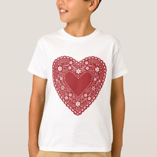 T-shirt Red Lace Heart