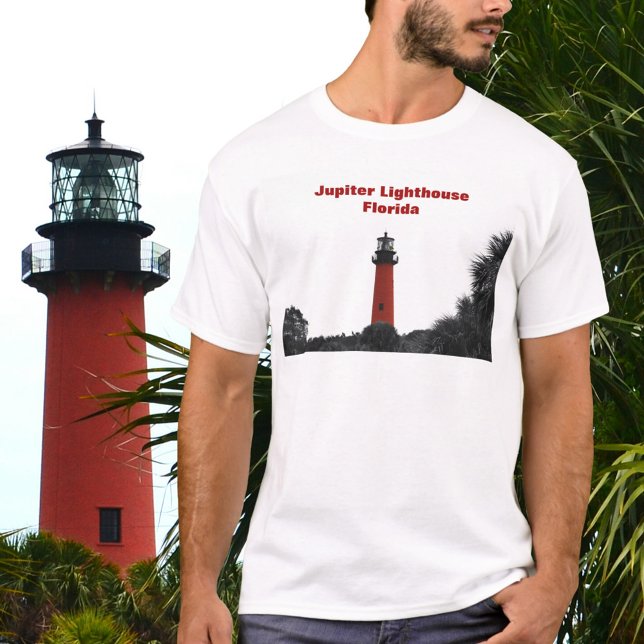 T-shirt Red Lighthouse Jupiter Florida Photographie (Créateur téléchargé)