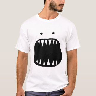 T-shirt Red Minimal Monster Face