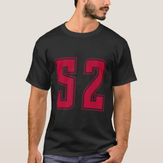T-shirt Red Number 52 Team Junior Sports Numéroté Uniforme
