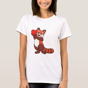 T-shirt Red panda at Love with Heart.PNG