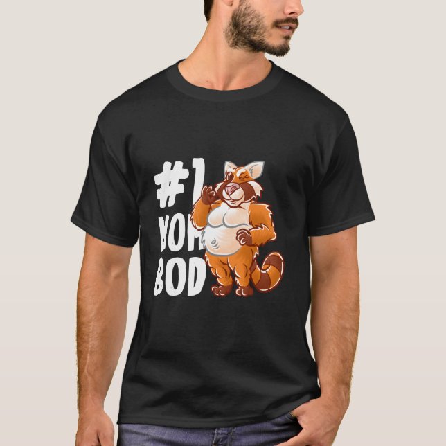 T-shirt Red Panda Bear Mom Best Mom Bod Mommy Mama Mother' (Devant)