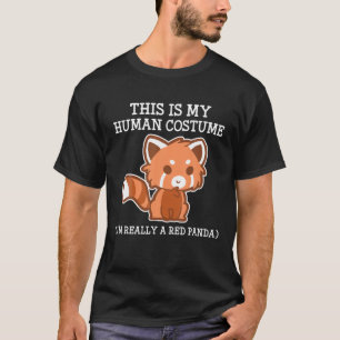T-shirt Red Panda Halloween Costume Garçon garçons Hommes 