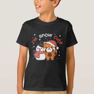 T-shirt Red Panda I'm Snow Cute Snowman