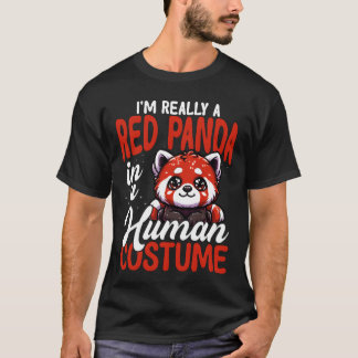 T-shirt Red Panda in Human Costume Funny vintage